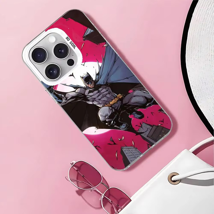 Mesuca Batman Handyhülle für iPhone kompatibel mit verschiedenen Modellen wie iPhone 17 16 15 14 13 12 11 Pro Max Plus und Mini - Bild 2