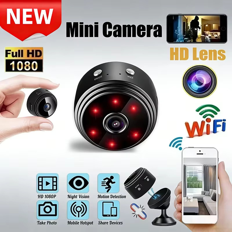 Lenovo A9 WLAN-Sicherheitskamera Mini Camcorder mit 1080P HD Auflösung und Nachtsicht in Schwarz - Bild 6