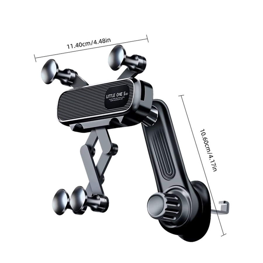 Universeller magnetischer Autotelefonhalter für 4,7–7 Zoll, stoßfester Smartphone-Ständer für Auto-Lüftungsschlitze in Schwarz - Bild 5