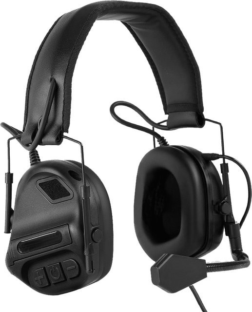 BOOIU Taktische Kommunikations-Ohrhörer 5. Generation Chip-Headset in Schwarz - Bild 1