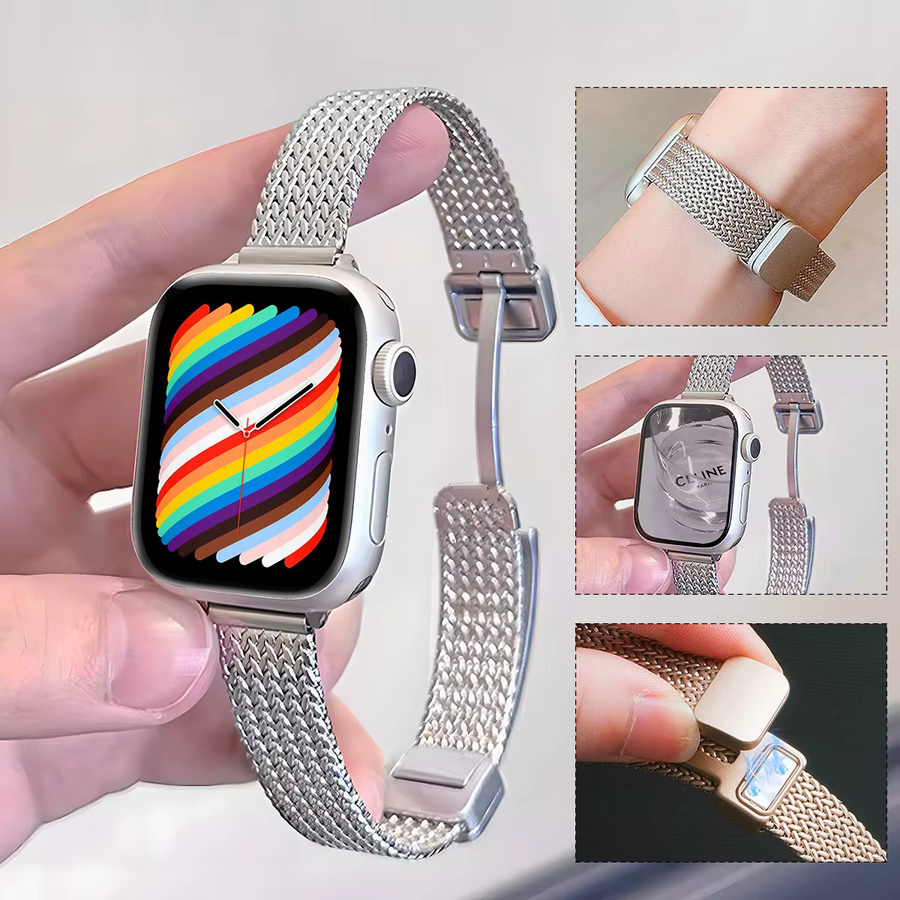 FancyWrist Uhrenarmband Edelstahl, Magnetisches Klappschlaufenband, Damen - Bild 2