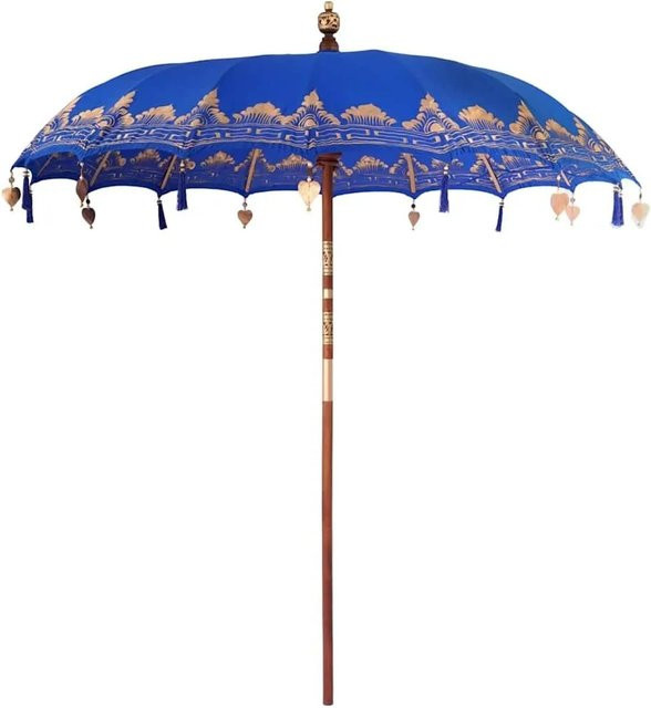 vidaXL Balinesischer Sonnenschirm Blau B/T/H: 215 x 215 x 260 cm - Bild 1