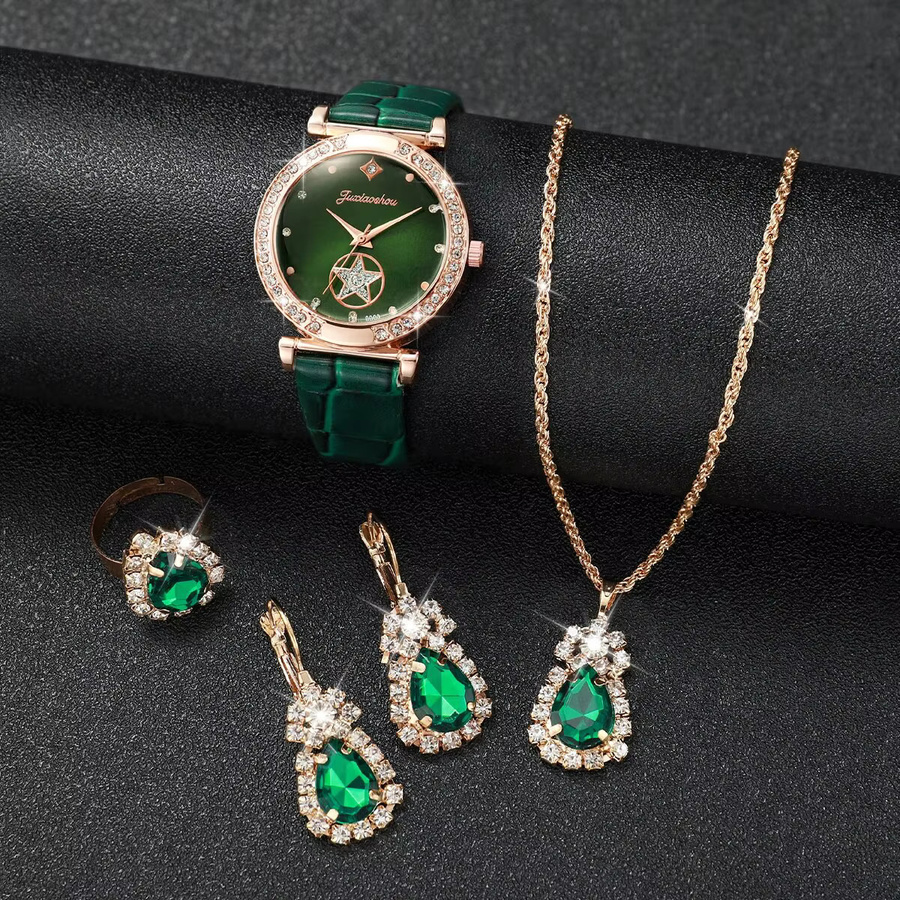 Schmuckset Armbanduhr, Edelstahl, Quarz, Silber, Damen - Bild 2