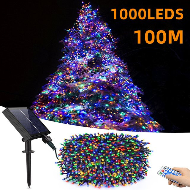 AIMENGTE Solar Außen Lichterkette Wasserdichte Fairy Lights für Garten Party Hochzeit und Weihnachten - Bild 1