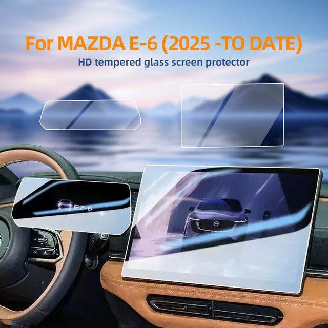 ZRGAE Schutzfolie aus gehärtetem Glas für Mazda 6e 2025 2026, 14,6 Zoll Navigationsinstrument-Bildschirmschutz, transparent - Bild 1