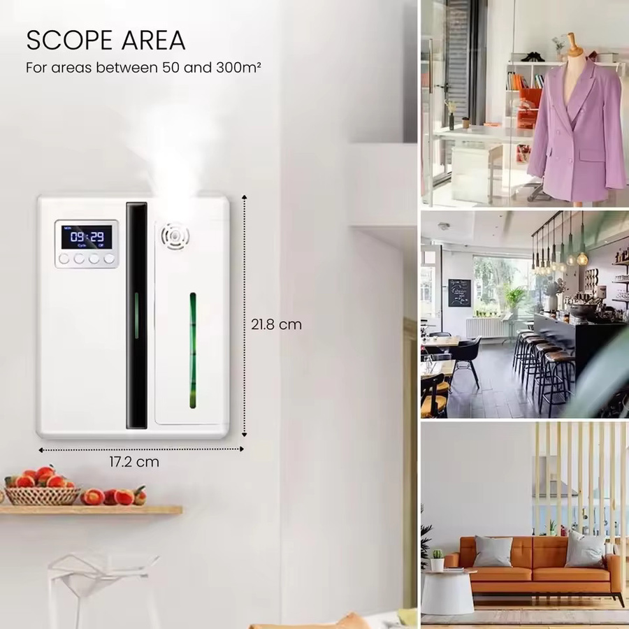 HAOYUNMA Elektrischer Aromadiffusor mit automatischem Spray zur Wandmontage in Weiß - Bild 2