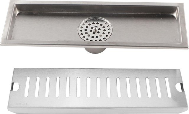 Meterk Duschbodenablauf aus Edelstahl in Silber mit Geruchsverschluss und Haarsieb - Bild 1