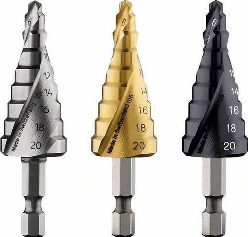 Bosch HSS Stufenbohrer TiN 4 - 20 mm mit 1/4 (6,3 mm) Aufnahme, Gesamtlänge: 70,5 mm - Bild 1