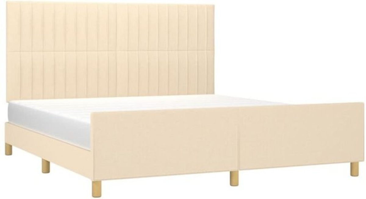 Polsterbett vidaxl in Beige aus Stoff und Holzwerkstoff, B/T/H: 160 x 200 cm - Bild 1