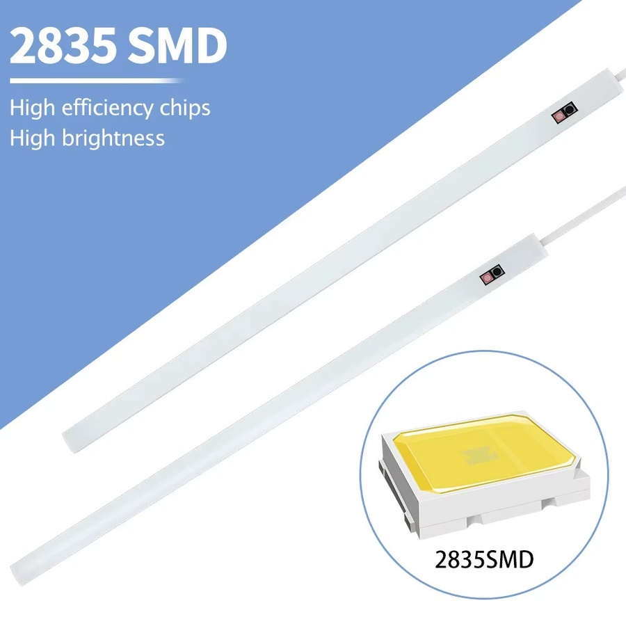 CanLing LED Unterbauleuchte mit Hand-Wisch-Sensor und USB-Anschluss für Küche und Schrank, Weiß - Bild 2
