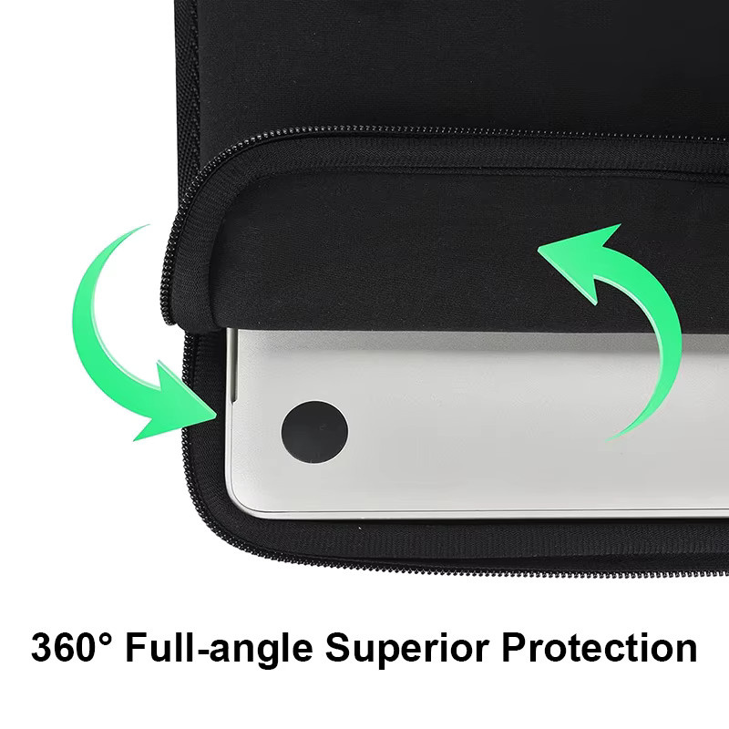 IPUMYNO Laptop-Tasche Schutzhülle für MacBook Air Pro und Notebooks in Schwarz und Grau - Bild 5