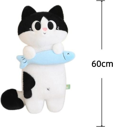 Yiran toy Katzen-Kuschelkissen, Plüsch / Textil, Weiß - Bild 1