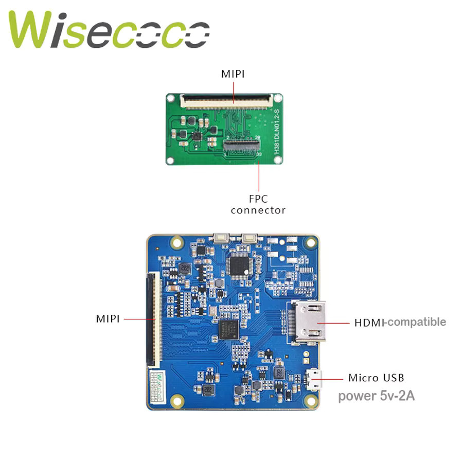 Wisecoco 3,81 Zoll OLED Display für VR und AR mit 1080x1200 Auflösung und hoher Helligkeit als AMOLED MIPI Stick Bord Panel - Bild 2