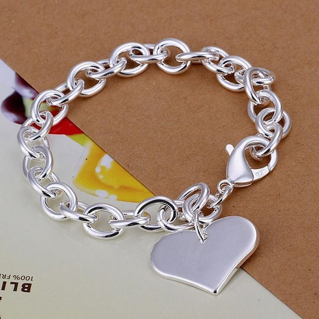 Wucifang Jewelry Armband, Herz Charms, Silber, Damen - Bild 1