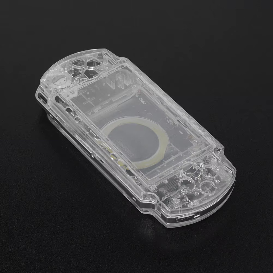 Professionelles Komplettgehäuse mit Tastenabdeckung für Sony PSP1000 in Transparent im Retro-Design - Bild 2