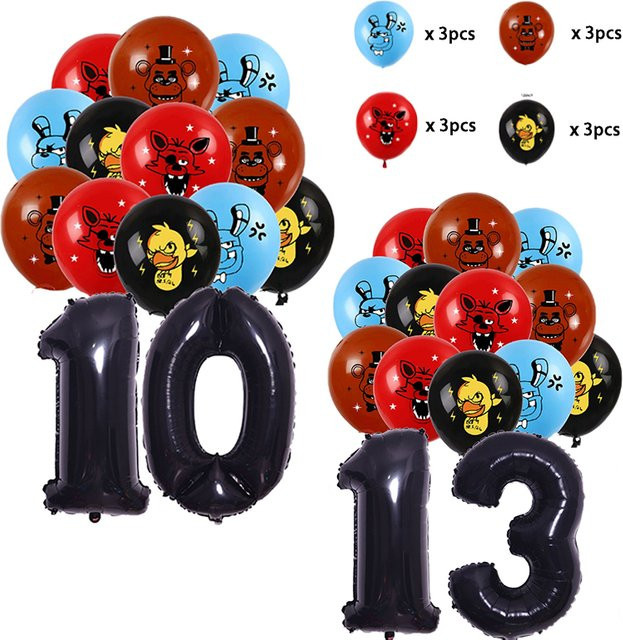 TAKARA TOMY Five Nights At Freddy's 2 Cartoon-Latex-Luftballons-Set, Party-Dekoration - Bild 1