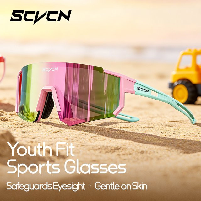 SCVCN Kinder-Sonnenbrille, Vollrand, Kunststoff, UV400 - Bild 1