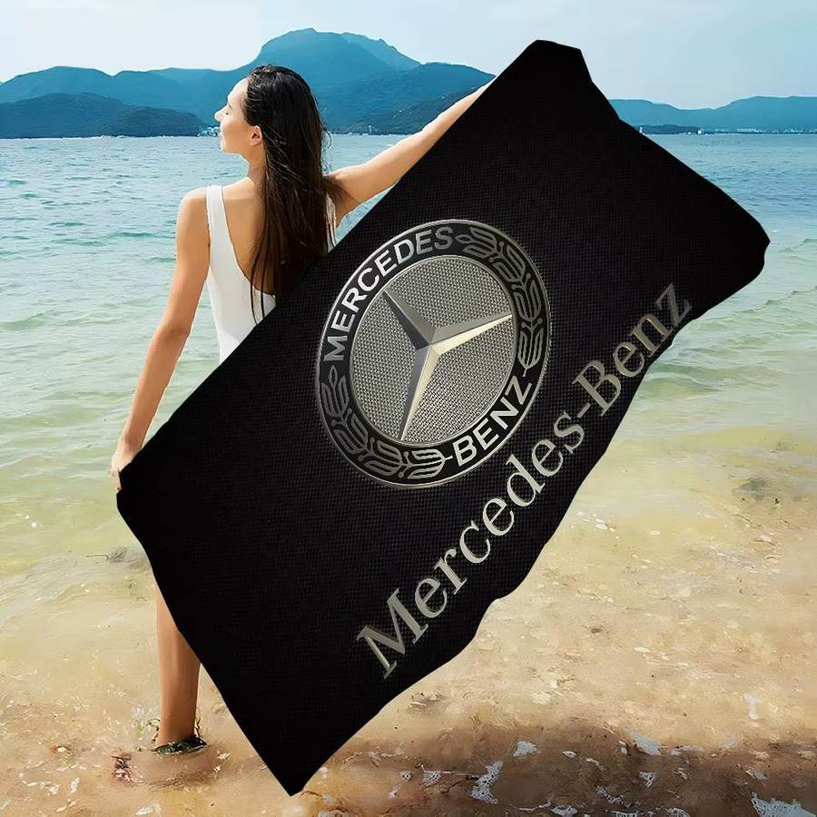 Mercedes-Benz Strandtuch aus Mikrofaser in Schwarz, schnelltrocknend und sandresistent, B/H: 150 x 70 cm - Bild 4