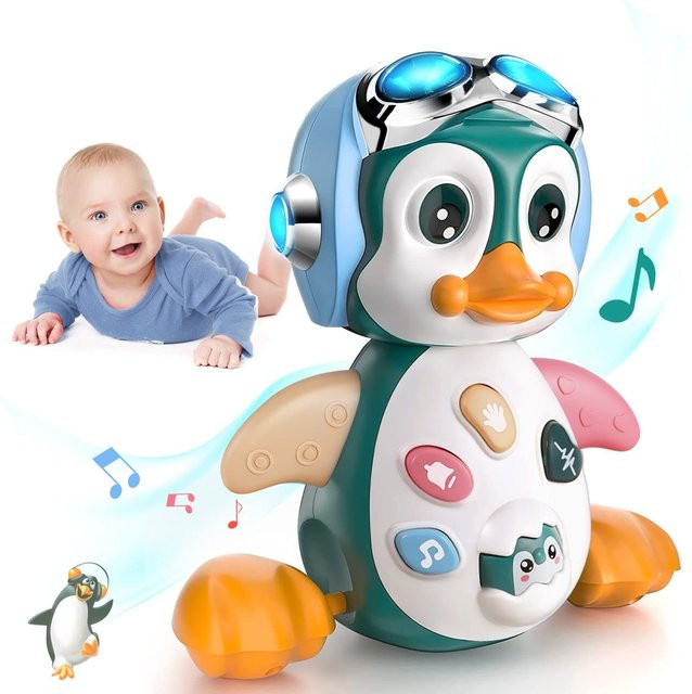 Fashnics Pinguin Musikalisches Baby Krabbelspielzeug mit Licht weiß - Bild 1