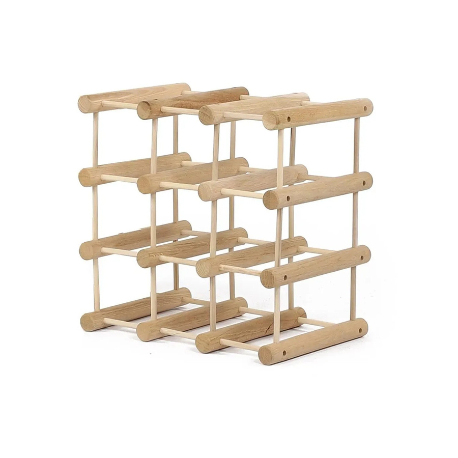 PROREGAL Vinotega Modulares Weinregal aus massivem Eichenholz, braun geölt, H x B x T: 36 x 36 x 24 cm - Bild 2