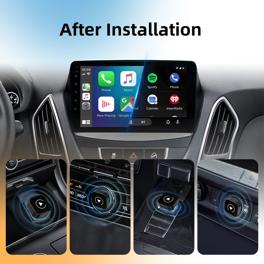 ANYFAR Mini 2-in-1 Kabelloser CarPlay und Android Auto Adapter in Schwarz mit 5G WiFi und Bluetooth 5.0 für Plug & Play - Bild 3