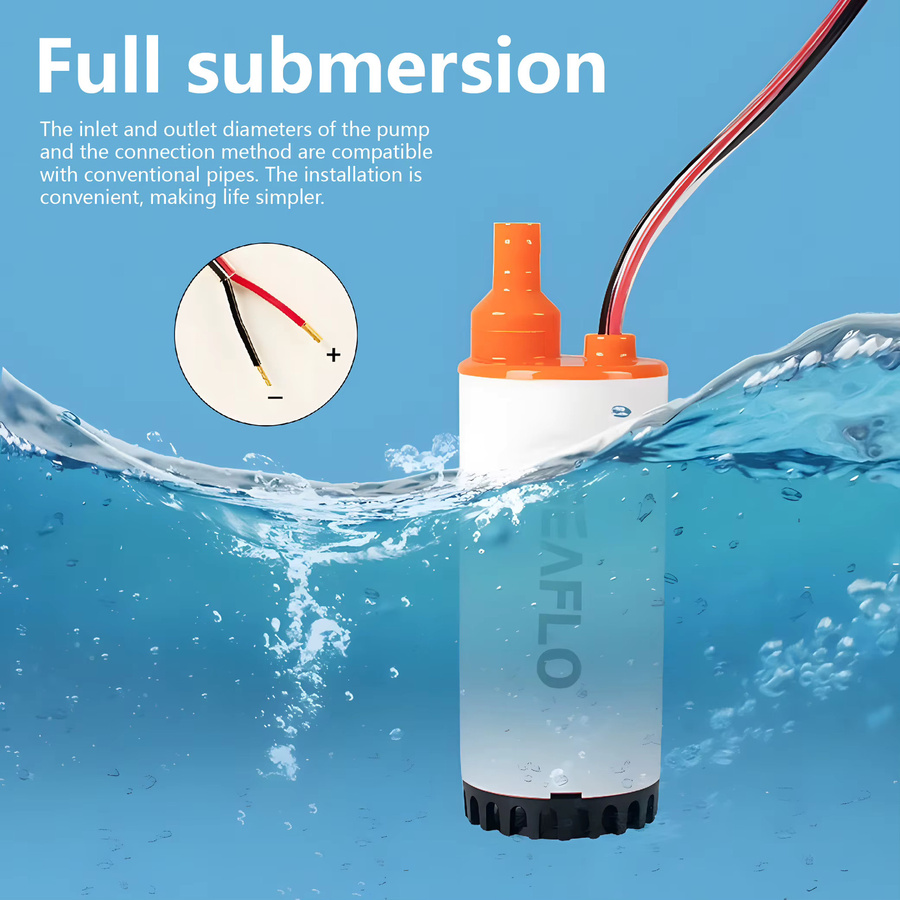 Seaflo Miniatur-Tauchpumpe DC12V in Weiß für Wohnmobile und Fahrzeuge mit hohem Durchfluss - Bild 3