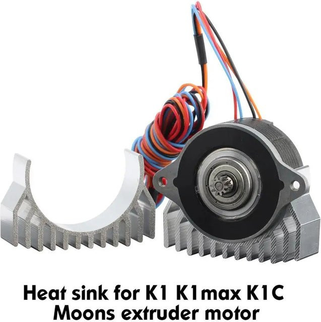 Creality Ganzmetall-Motor-Kühlkörper für K1, K1 Max und K1C 3D-Drucker in Silber - Bild 1