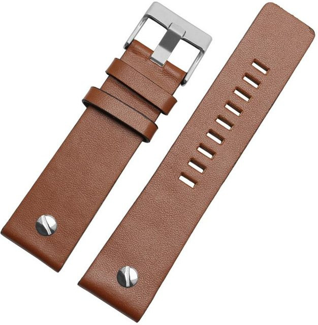 Diesel Uhrenarmband Echtleder, Niete, 26 mm, brown, Herren - Bild 1