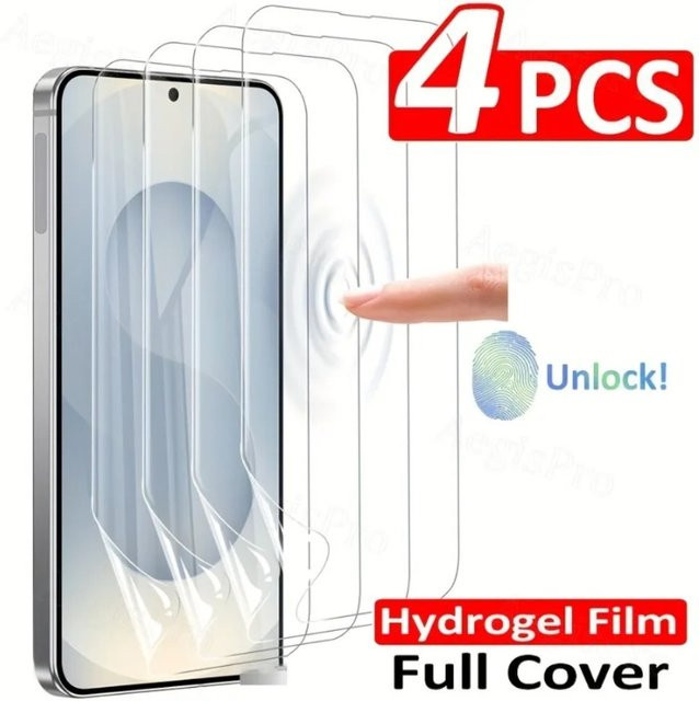 4 Stück HD Hydrogel Displayschutzfolie für Samsung Galaxy S21 S23 S24 FE S25 Ultra Plus S25 Edge, transparent und kratzfest - Bild 1