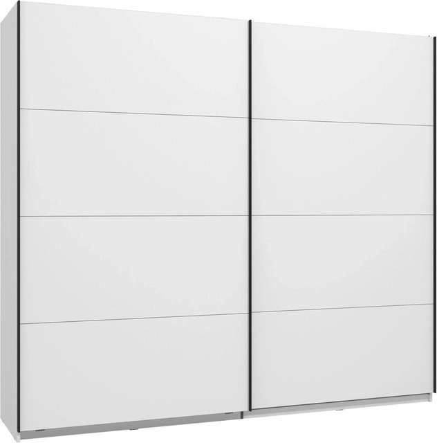 Mömax Schwebetürenschrank Gard in Weiß, modern mit Matt-Finish, B/T/H: 245 x 61 x 217 cm - Bild 1