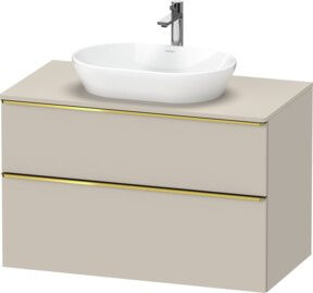 Duravit Waschtischunterschrank D-Neo in Beige Matt, Wandhängend, Breite: 100 cm, Tiefe: 55 cm, Höhe: 66,4 cm - Bild 1