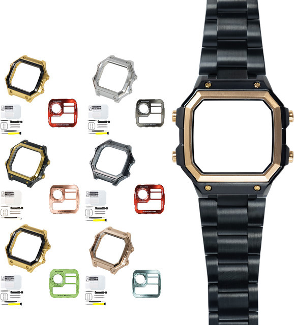 Casio Uhrengehäuse und Zifferblatt-Kombination, Edelstahl, Roségold, Unisex - Bild 1