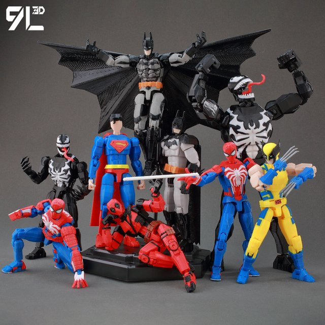 Bandai Marvel Deadpool Wolverine Batman Spider-Man Venom Actionfiguren, Set / Bundle - Bild 1