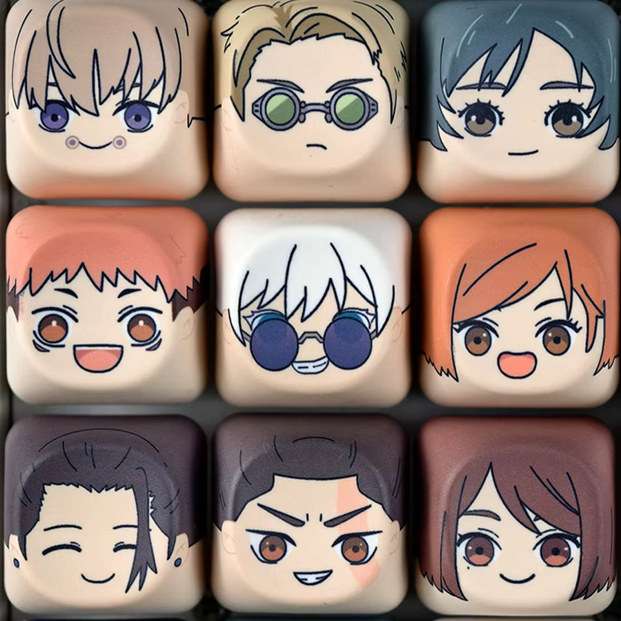 MAIMOOO Jujutsu Kaisen Tastenkappen im MOA-Profil, 11er Set, PBT Material, bunte Anime-Charakter Tastenkappen für deine mechanische Tastatur - Bild 4