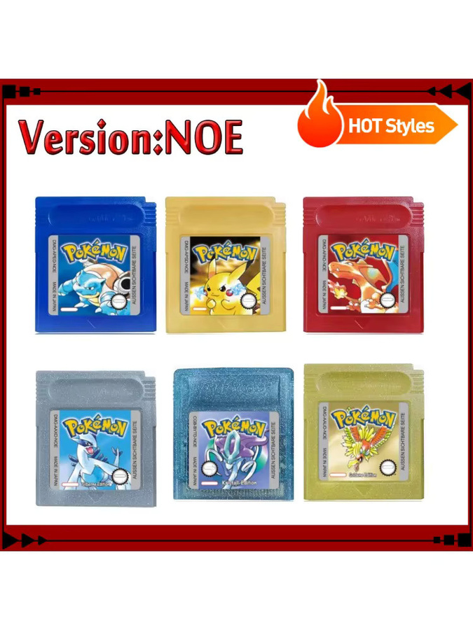 Bandai Pokemon NOE Version Spielmodul für GBC in Blau, Gelb, Golden, Crystal, Rot und Silber - Bild 3