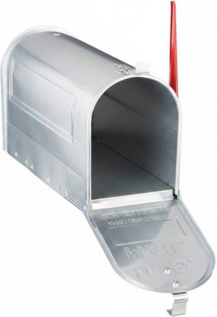 Relaxdays Briefkasten aus Aluminium in Silber, mechanisch schließbar, H x B x T: 52,5 x 32 x 17 cm - Bild 1