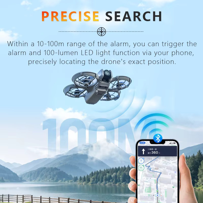 STARTRC NEO Alarm Tracker für DJI NEO Drone Zubehör in Grau zur Vermeidung von Verlusten mit iPhone Kompatibilität - Bild 3