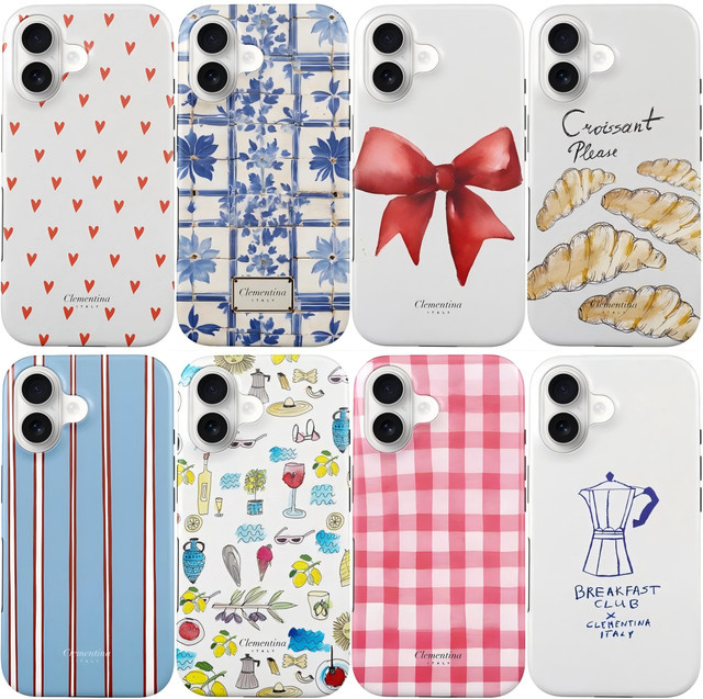 Potdemiel Handyhülle mit Clementinas Herz-Konfetti Design für iPhone 11 bis iPhone 17 Pro Max in Multicolour - Bild 1