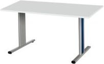 Schäfer Shop Select Besprechungstisch Planova Basic, Rechteck mit T-Fuß, Farbe: lichtgrau/weißaluminium, B/T/H: 140 x 80 x 71,7 cm - Bild 1