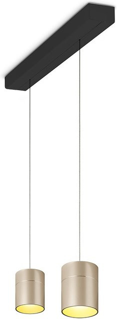 Oligo Tudor M LED-Pendelleuchte 2-flammig in Cashmere matt mit schwarzem Baldachin, dimmbar mit Tunable White (2200K - 5000K) und Casambi Bluetooth-Steuerung - Bild 1