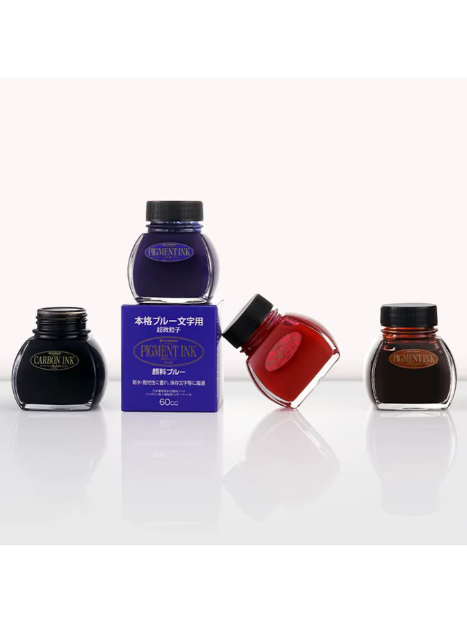 Platin INKC-1500 Pigmenttinte wasserfest in Rot und Blau, 60 ml - Bild 1