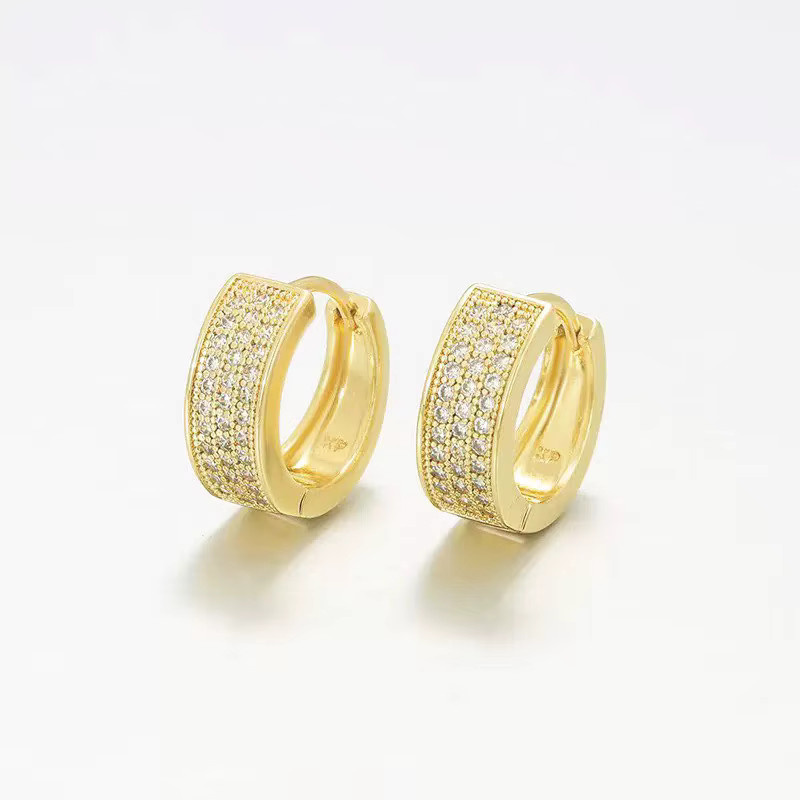 XP Jewlery Creolen, 14 Karat hellvergoldet, Zirkonia, Damen - Bild 3
