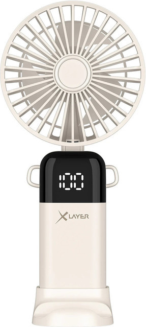 XLayer Mini Handventilator, wiederaufladbar, Weiß - Bild 1