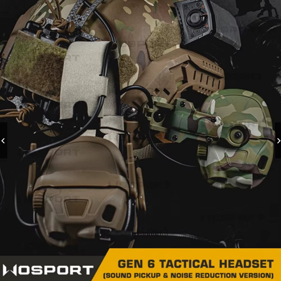HD-17 GEN 6 Taktisches Headset mit Geräuschreduzierung und Tonabnehmer in Grün und Multicolour - Bild 2