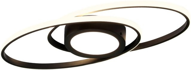 NETTLIFE LED Deckenleuchte aus Metall in Schwarz, modern und dimmbar mit Fernbedienung, Durchmesser: 57 cm - Bild 1