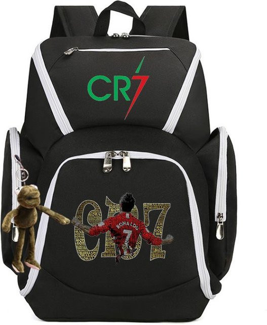 3-teiliges Schulrucksack-Set in Schwarz aus Oxford-Stoff mit großem Fassungsvermögen inklusive Federmäppchen und Schultergurt - Bild 1