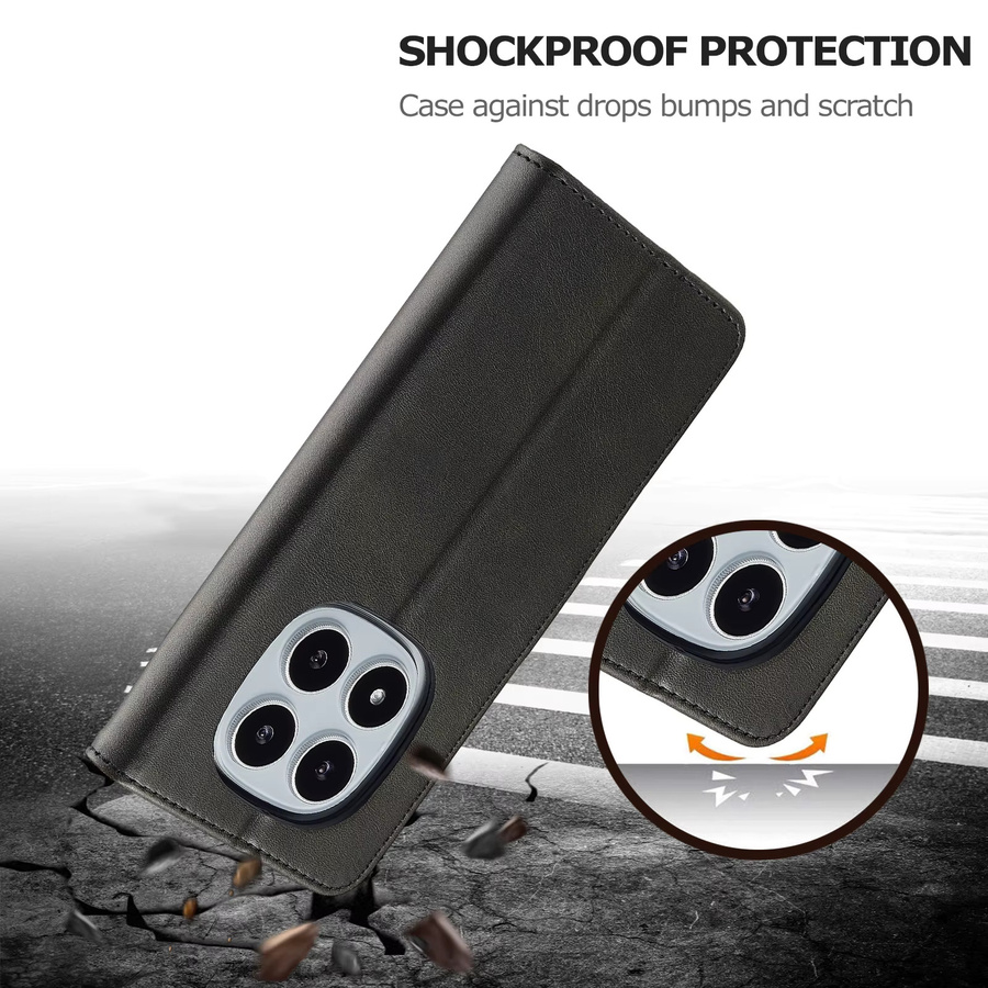 Xiaomi Flip-PU-Lederhülle als Brieftaschen-Kartenhülle für Redmi Note 15 Pro 4G 5G, Redmi Note 14 und Redmi Note 13 Pro 4G 5G, stoßfest, in Schwarz oder Braun - Bild 5