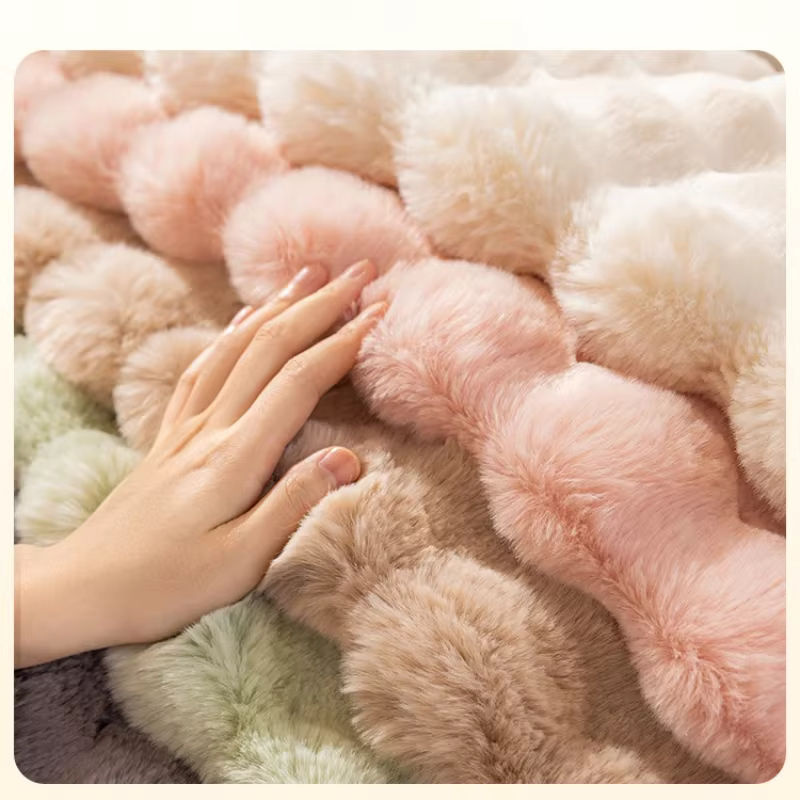 Weiche Plüsch Sofa Abdeckung in Weiß für den Winter - Bild 2