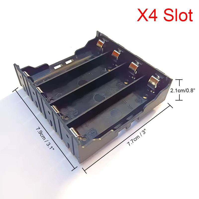 KAFNHCKA 18650 Batteriehalter Box für 3,7 V Akkus in Schwarz - Bild 2
