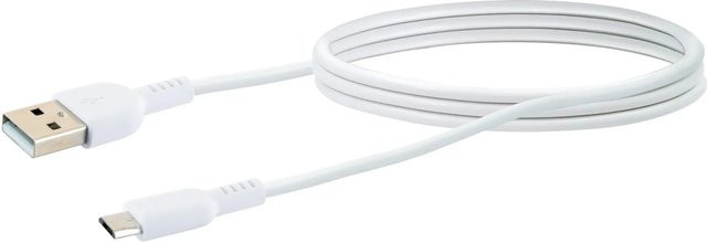 Schwaiger USB A zu Micro USB Sync und Ladekabel in Weiß - Bild 1
